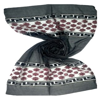 Double sided diamond studded tissue Hijab- Black